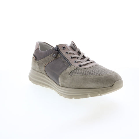 Mephisto Brayan Mens Gray Suede Lace Up Lifestyle Sneakers Shoes
