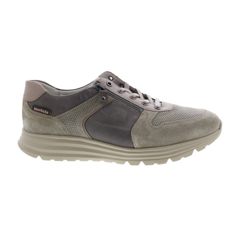 Mephisto Brayan Mens Gray Suede Lace Up Lifestyle Sneakers Shoes