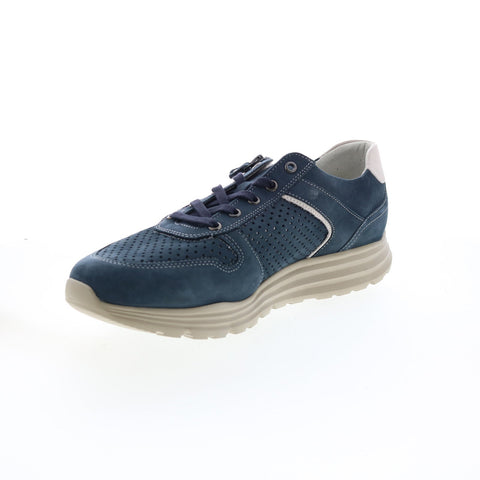 Mephisto Brayan Perf Mens Blue Suede Lace Up Lifestyle Sneakers Shoes