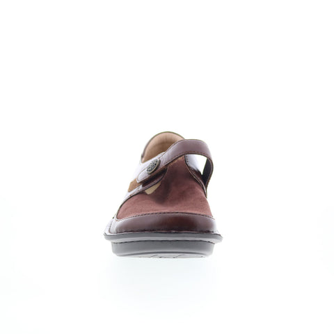 Alegria Brenna BRE-8141 Womens Brown Leather Loafer Flats Shoes