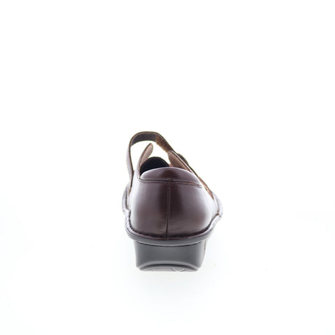 Alegria Brenna BRE-8141 Womens Brown Leather Loafer Flats Shoes