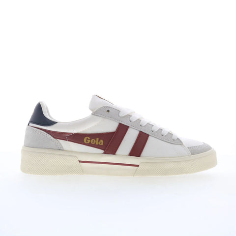 Gola Breakpoint CMB423 Mens White Canvas Lace Up Lifestyle Sneakers Shoes