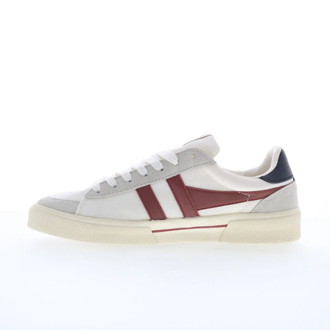 Gola Breakpoint CMB423 Mens White Canvas Lace Up Lifestyle Sneakers Shoes