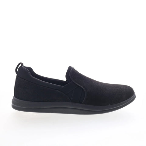 Clarks Breeze Bali 26168954 Womens Black Wide Synthetic Loafer Flats Shoes