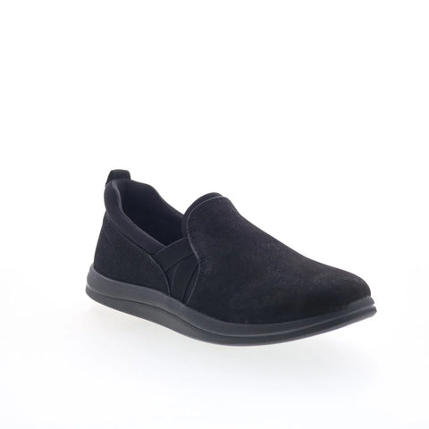 Clarks Breeze Bali 26168954 Womens Black Wide Synthetic Loafer Flats Shoes