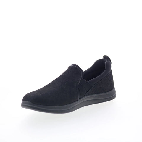 Clarks Breeze Bali 26168954 Womens Black Wide Synthetic Loafer Flats Shoes