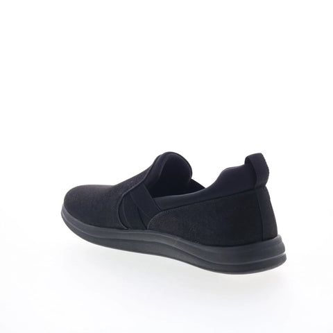 Clarks Breeze Bali 26168954 Womens Black Wide Synthetic Loafer Flats Shoes