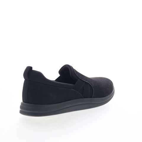 Clarks Breeze Bali 26168954 Womens Black Wide Synthetic Loafer Flats Shoes