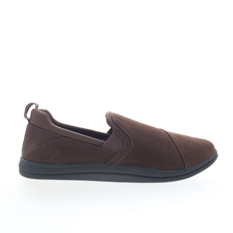 Clarks Breeze Dawn 26180401 Womens Brown Nubuck Slip On Loafer Flats Shoes