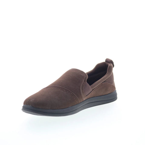 Clarks Breeze Dawn 26180401 Womens Brown Nubuck Slip On Loafer Flats Shoes