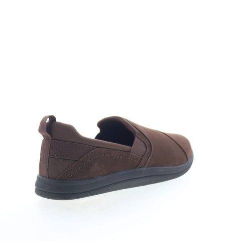 Clarks Breeze Dawn 26180401 Womens Brown Nubuck Slip On Loafer Flats Shoes