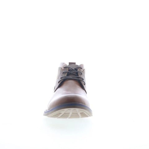Freeman Brent F218001 Mens Brown Leather Lace Up Chukkas Boots