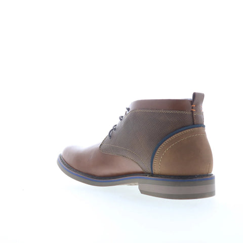 Freeman Brent F218001 Mens Brown Leather Lace Up Chukkas Boots