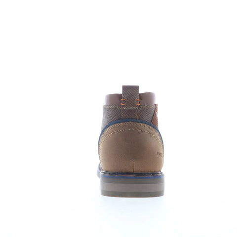 Freeman Brent F218001 Mens Brown Leather Lace Up Chukkas Boots