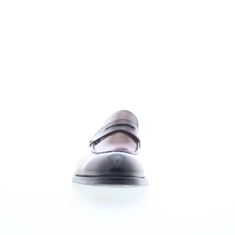 Di Bianco Brera Calf Mens Brown Leather Loafers & Slip Ons Penny Shoes