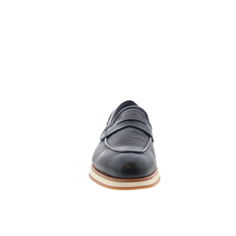 Di Bianco Brera Classic Mens Black Leather Loafers & Slip Ons Penny Shoes