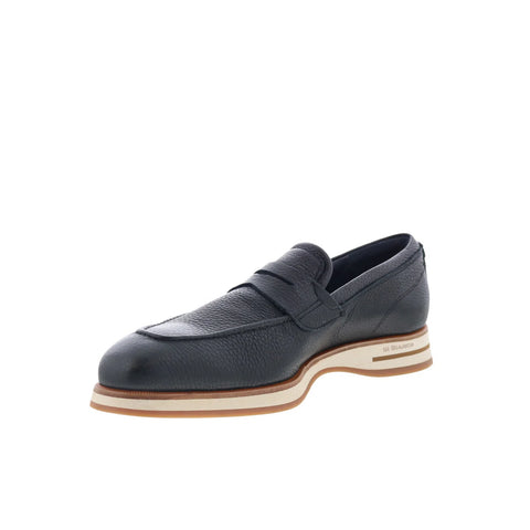Di Bianco Brera Classic Mens Black Leather Loafers & Slip Ons Penny Shoes