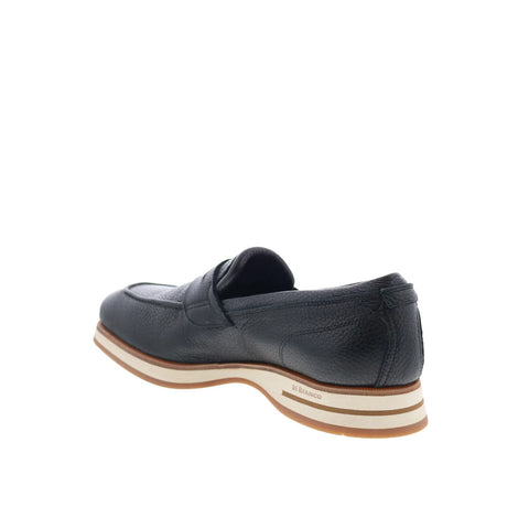 Di Bianco Brera Classic Mens Black Leather Loafers & Slip Ons Penny Shoes