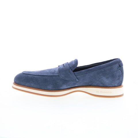 Di Bianco Brera Classic Suede Mens Blue Loafers & Slip ons Penny Shoes