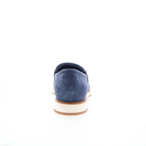 Di Bianco Brera Classic Suede Mens Blue Loafers & Slip ons Penny Shoes
