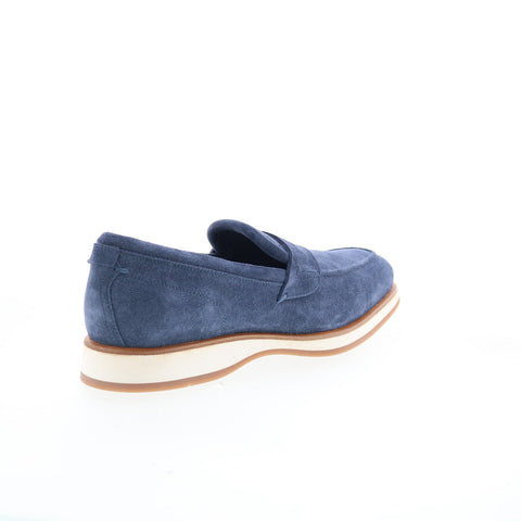 Di Bianco Brera Classic Suede Mens Blue Loafers & Slip ons Penny Shoes