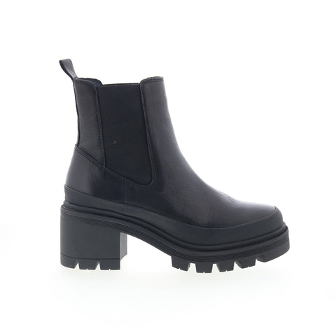 Miz Mooz Brexton Womens Black Leather Slip On Chelsea Boots