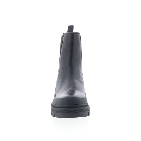 Miz Mooz Brexton Womens Black Leather Slip On Chelsea Boots