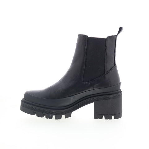 Miz Mooz Brexton Womens Black Leather Slip On Chelsea Boots