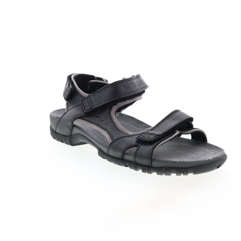 Mephisto Brice Mens Black Leather Strap Sport Sandals Shoes