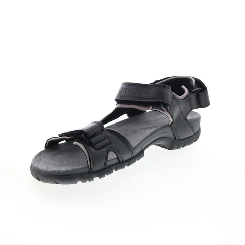 Mephisto Brice Mens Black Leather Strap Sport Sandals Shoes