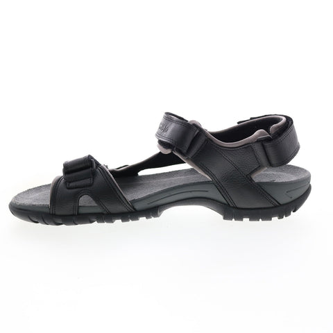 Mephisto Brice Mens Black Leather Strap Sport Sandals Shoes