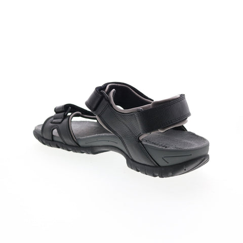 Mephisto Brice Mens Black Leather Strap Sport Sandals Shoes