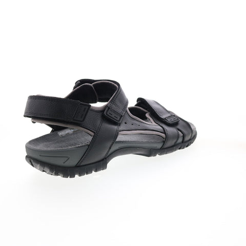 Mephisto Brice Mens Black Leather Strap Sport Sandals Shoes