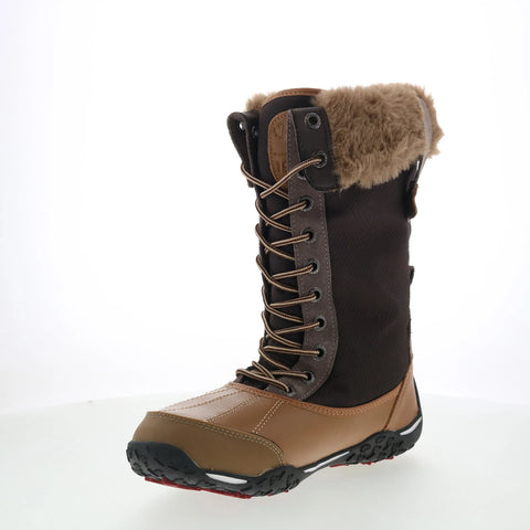 Pajar Brie 55131 Womens Brown Leather Lace Up Mid Calf Boots