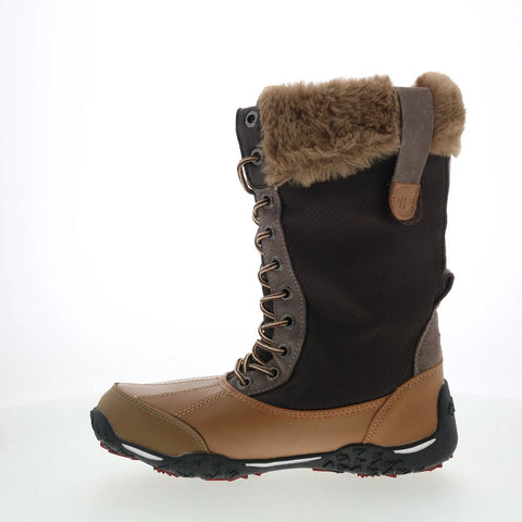 Pajar Brie 55131 Womens Brown Leather Lace Up Mid Calf Boots