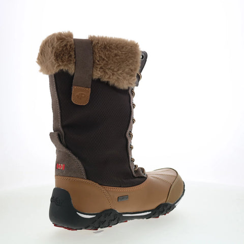 Pajar Brie 55131 Womens Brown Leather Lace Up Mid Calf Boots