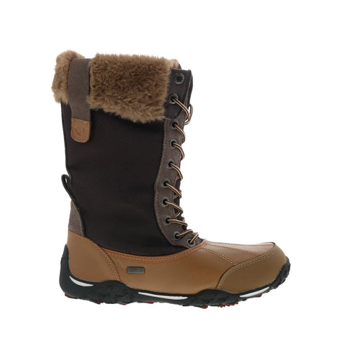 Pajar Brie 55131 Womens Brown Leather Lace Up Mid Calf Boots