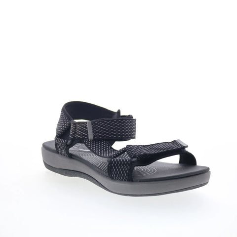 Clarks Brizo Cady 26132575 Womens Black Canvas Strap Strap Sandals Shoes