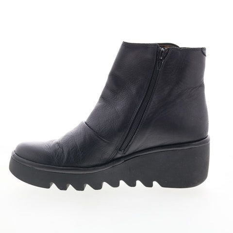 Fly London Brom BROM344FLY-008 Womens Black Leather Ankle & Booties Boots