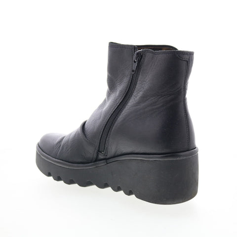 Fly London Brom BROM344FLY-008 Womens Black Leather Ankle & Booties Boots