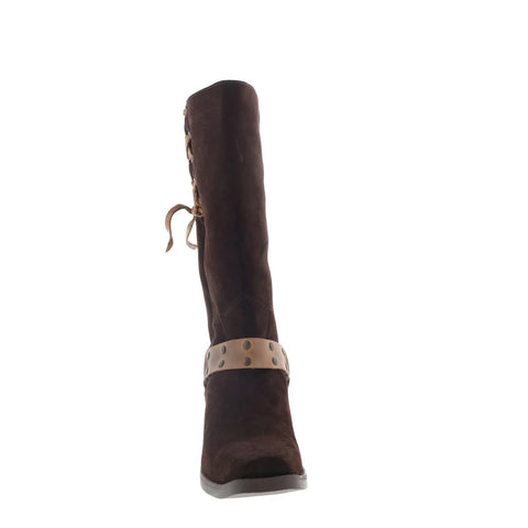 Dingo Bronco DI-2230 Mens Brown Suede Pull On Cowboy Western Boots