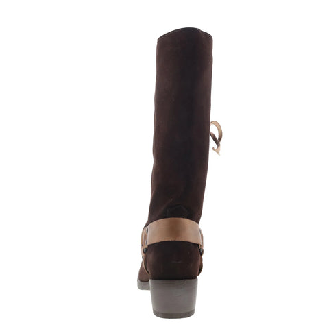 Dingo Bronco DI-2230 Mens Brown Suede Pull On Cowboy Western Boots
