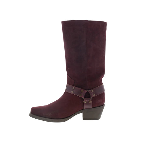 Dingo Bronco DI-2230 Mens Red Suede Pull On Cowboy Western Boots
