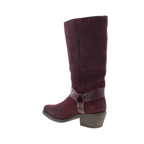 Dingo Bronco DI-2230 Mens Red Suede Pull On Cowboy Western Boots