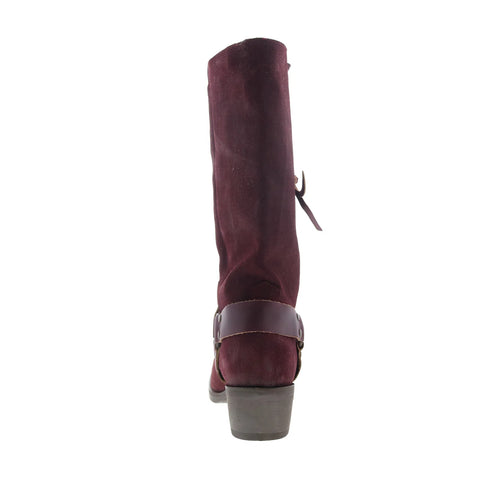 Dingo Bronco DI-2230 Mens Red Suede Pull On Cowboy Western Boots
