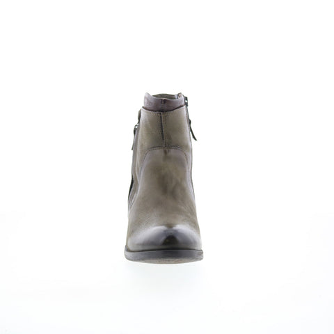 Miz Mooz Bronte Womens Green leather Zipper Ankle & Booties Boots