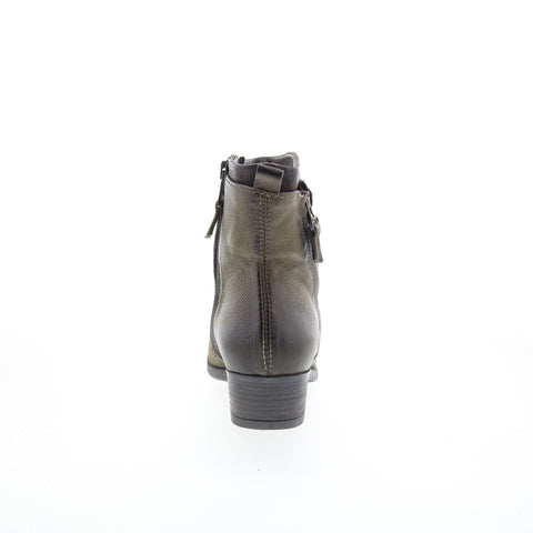 Miz Mooz Bronte Womens Green leather Zipper Ankle & Booties Boots