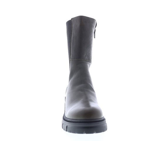 Bos. & Co. Brunas Womens Green Leather Zipper Casual Dress Boots