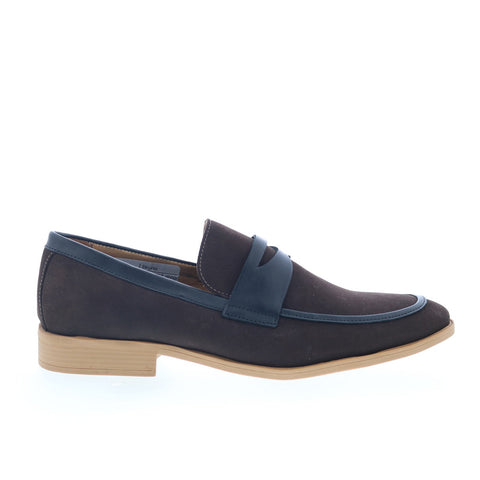 Studio Belvedere Bruno Mens Brown Nubuck Loafers & Slip Ons Casual Shoes