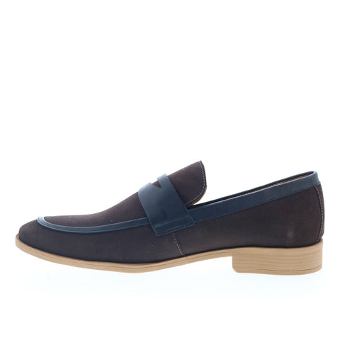 Studio Belvedere Bruno Mens Brown Nubuck Loafers & Slip Ons Casual Shoes